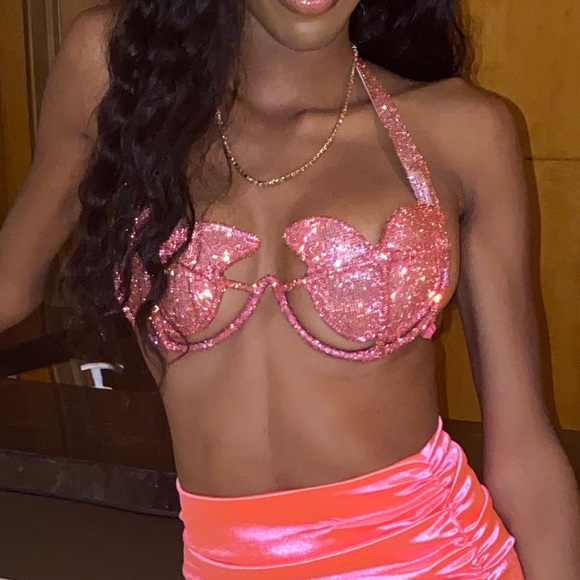 RHINESTONE WIRE BRA - Picture 2 of 3